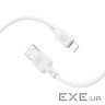 Дата кабель USB 2.0 AM to Lightning 1.0m Lenny silicone BX113 white BOROFONE (6941991115400)