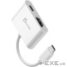 Багатопортовий мультиадаптер J5create JCA152-N, USB-C 2-в-1 білий
