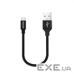 Дата кабель USB 2.0 AM to Micro 5P 0.25m black ColorWay (CW-CBUM048-BK)