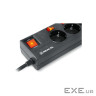 Мережевий фільтр REAL-EL RS-6 Extra 3 м, 6 розеток, чорний (EL122300002)