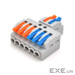 Клемна колодка з натискними затискачами 2х6-проводу PCT-426 для розподільних коробок, (PCT-426 / 5)