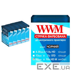 Стрічка до принтерів 10мм х 10м HD л. Black*5шт WWM (R10.10HM5)