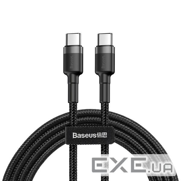 Кабель Baseus Cafule Type-C to Type-C PD2.0 60W 20V 3A 2M Чорний/Сірий (CATKLF-HG1) (CATKLF-HG1 2м )