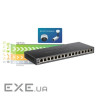 Комутатор D-Link DGS-1016S/E 16xGE, Некерований