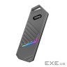 Кишеня Dynamode зовн. для M.2 SSD NVMe ч-з USB3.2 GEN2 Type-C алюміній темно-сіра (DM-CAD-SSD14-N)