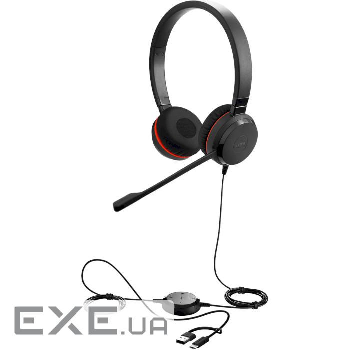Навушники Jabra Evolve 30 II MS USB Type-C/Type-A Stereo Black (5399-823-369)