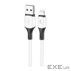 Дата кабель USB 2.0 AM to Lightning 1.0m silicone white Wibrand (WI.DC/MA1W-UL)