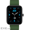 Смарт-годинник 2E Alpha SQ Music Edition 46mm Black-Green + ремінець сірий (2E-CWW40BKGN-WS)