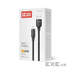 Дата кабель USB 2.0 AM to Lightning 1.0m 3A TPE embossed black ColorWay (CW-CBUL101-BK)