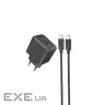 Зарядний пристрій HOCO CS13A Ocean USB-C PD20W + cable USB-C to USB-C Black (6942007603843)