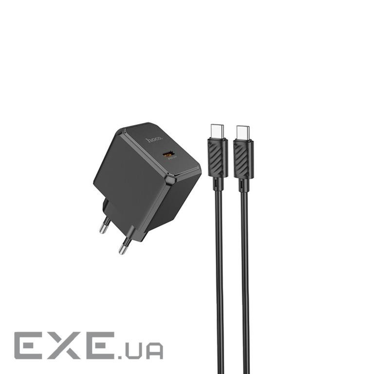 Зарядний пристрій HOCO CS13A Ocean USB-C PD20W + cable USB-C to USB-C Black (6942007603843)