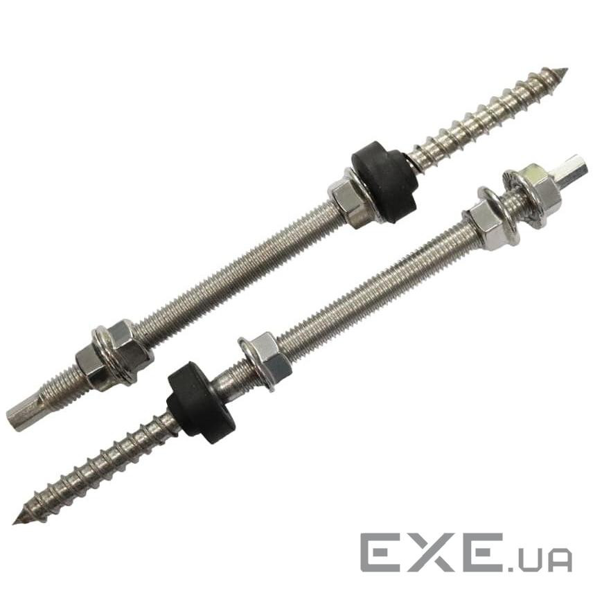 Винт-шуруп DCAC М10х250 в комплекте нержавеющая сталь А2 (9211-10-250-2SWКомплект)