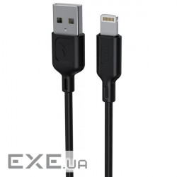 Дата кабель USB 2.0 AM to Lightning 1.0m Fast T-L829 Black T-Phox