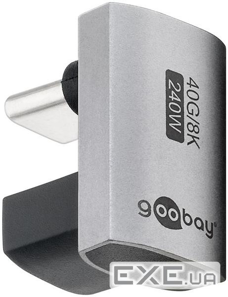 Перехідник обладнання USB Type-C M/F (адаптер),(USB4.0) U-form 40Gbps 240W,срібний (75.07.4445-1) (75.07.4445-1)