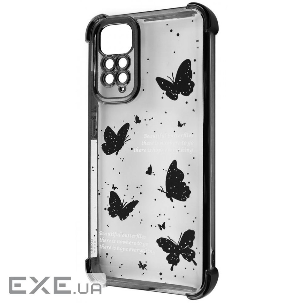 Чехол WAVE Winkie Xiaomi Redmi Note 11 4G/Redmi Note 11S black/butterfly (64446 black/butterfly)