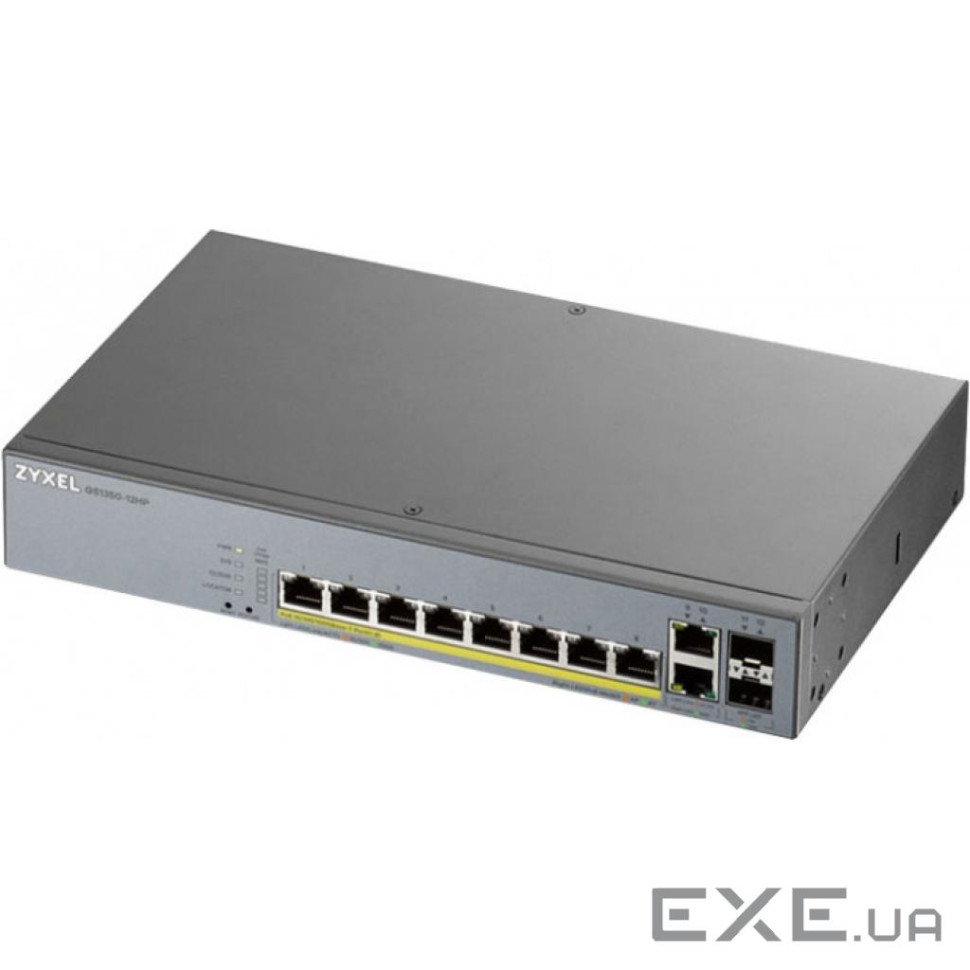 Комутатор мережевий ZyXel GS1350-12HP-EU0101F