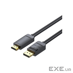 Кабель Vention DisplayPort - HDMI (M/M), 1.5 м , Black (HAGBG)