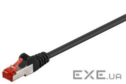 Патч-корд екранованому RJ45 SFTP6 1.0m,patch AWG28 LSOH D=6.0mm Cu Gold,чорний (75.06.8693-20)