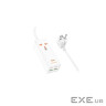 Мережевий фільтр HOCO AC10A на 1 розетку + 2 USB + 2 USB-C, 65W, кабель 1,5 м, 220В, Whi (AC10A / W) , Whi (AC10A / W)