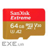 Карта пам'яті SanDisk 64GB microSD class 10 UHS-I Extreme For Action Cams and Dro (SDSQXAH-064G-GN6AA