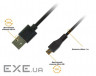 Дата кабель USB 2.0 AM to Micro 5P 1.0m black Piko (1283126474101)