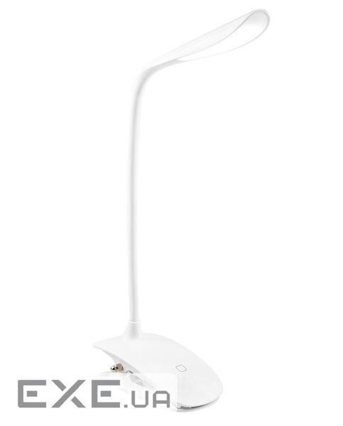 Настільна лампа ColorWay LED Flexible & Clip with built-in accumulator 500mAh (CW-DL04FCB-W)
