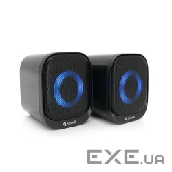 Колонки 2.0 Kisonli X3 для ПК та ноутбука , USB + 3.5mm, 2x3W, 20Hz-20KHz, RGB, Black