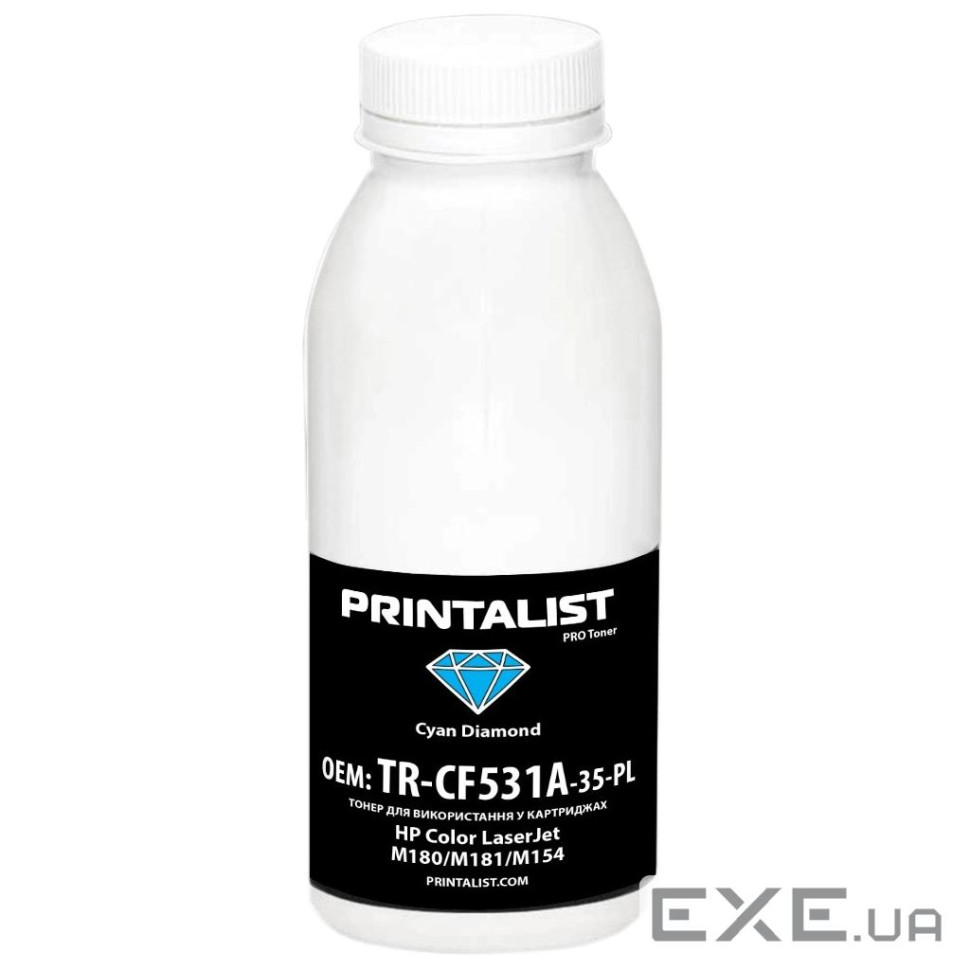 Тонер HP CLJ M180/M181/M154 35г Cyan Printalist (TR-CF531A-35-PL)