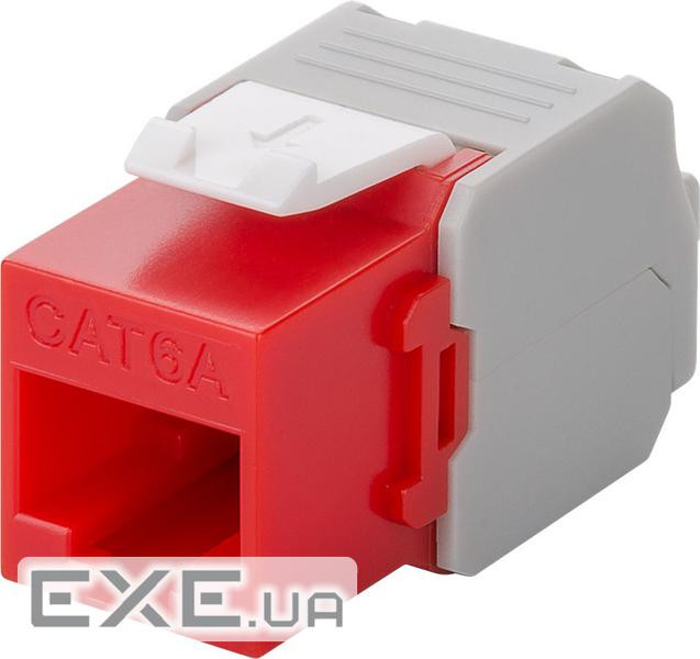 Конектор мережевий FreeEnd-RJ45 UTP6a,Keystone module LSA(ToolFree)PoE,червоний (75.09.0689-10)