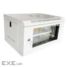Шафа настінна GEAR 6U 19" 600x450x350 мм, + полка 19", grey (GWMSN-6U-600-450G)