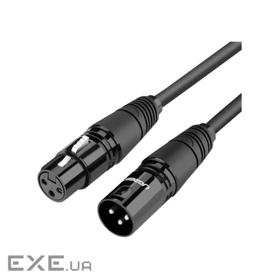 Кабель мультимедійний XLR M to XLR F 5.0m AV130 black Ugreen (20712)