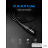 Кабель мультимедійний XLR M to XLR F 5.0m AV130 black Ugreen (20712)