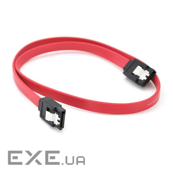 Кабель інтерфейсний VEGGIEG ST304 SATA3.0, 1м, загнутий з засувкою, червоний (YT-ST304)