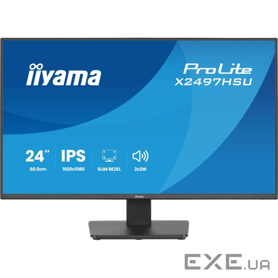 23.8" 16:9 IPS РК монітор, 1920х1080, 4 мс (GtG), 120 Гц, 350 кд/м2, Adaptive Sync, 1x (X2497HSU-B1