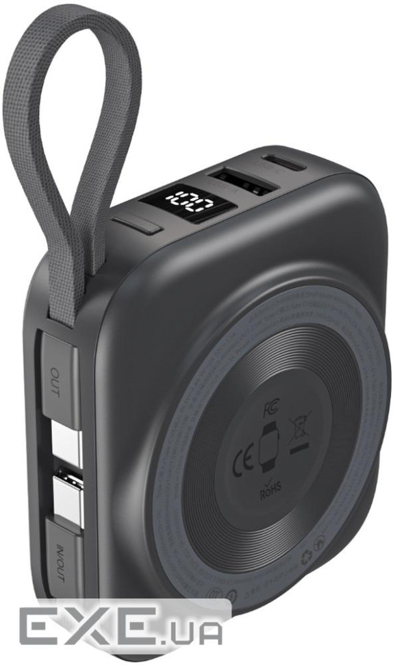 УМБ Choetech Magnetic Wireless 10000mAh 22,5W PD USB-A,USB-C,build USB-C,Apple Watch ch (B697C-BKGY)