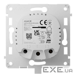 Бездротовий розумний сенсорний димерний вимикач світла Ajax LightCore (Dimmer) [55] (8EU) ASP white