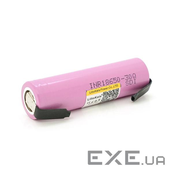 Акумулятор 18650 Li-Ion LiitoKala Lii-30Q-N, 3000mAh (2900-3100mAh), 27A, 3.7V (2.5-4.25V), Pink, PV