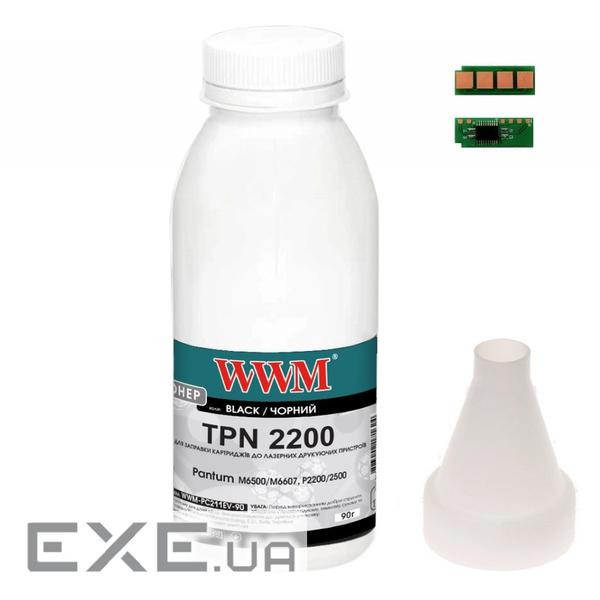Тонер Pantum M6500/M6607, P2200/2500, 90г Black, chip WWM (TC-PC-211RB-WWM)