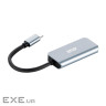 Концентратор 2E USB-C 4-in-1 1xUSB 3.0 + 1xUSB-C PD + HDMI 0.14m gray (2E-W2680)