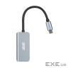 Концентратор 2E USB-C 4-in-1 1xUSB 3.0 + 1xUSB-C PD + HDMI 0.14m gray (2E-W2680)