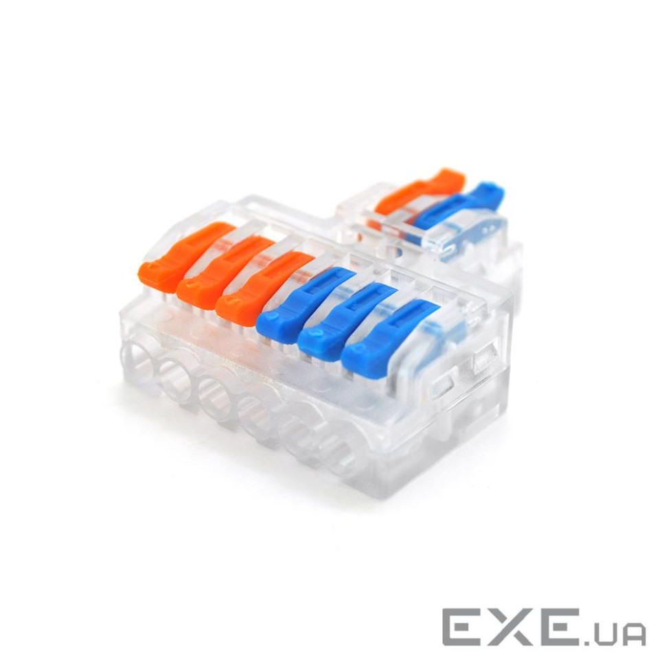 Клемна колодка з натискними затискачами 2х6-проводу PCT-426 для розподільчих коробок, (PCT-426T / 5)