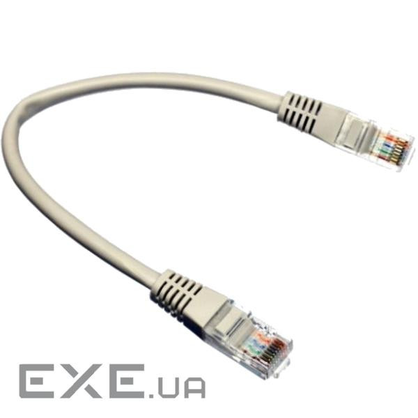 Патч-корд UTP, 0.25 м, кат. 5e, сірий (PAUT3025) (PAUT3025)