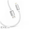 Дата кабель USB 2.0 AM to Lightning 1.0m 3A zinc alloy braided white ColorWay (CW-CBUL098-WT)