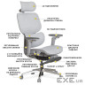 Офісне крісло Mealux D2 Air Plus Grey (HF-D2 Plus M/G)