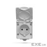 Розетка Videx BINERA IP65 наружная 1ая серая (VF-BNW21-G)