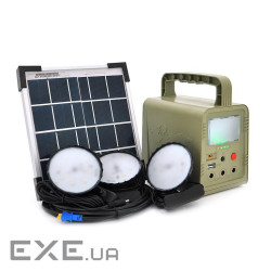 Портативний ліхтар BRAZZERS BRPF-CF42 / 5, Solar panel 5W, LiFePO4 - 42Wh, DC: 3.2V, USB:: 1x5V / 2A