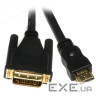 Кабель мультимедійний HDMI M to DVI M 3.0m 18+1pin Viewcon (VD 066-3м.)