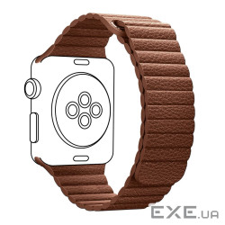 Ремінець Armorstandart Leather Loop для Apple Watch 38/40/41mm Saddle Brown (ARM57843)