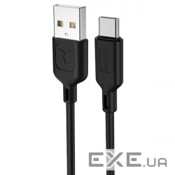 Дата кабель USB 2.0 AM to Type-C 1.2m Fast T-C829 Black T-Phox