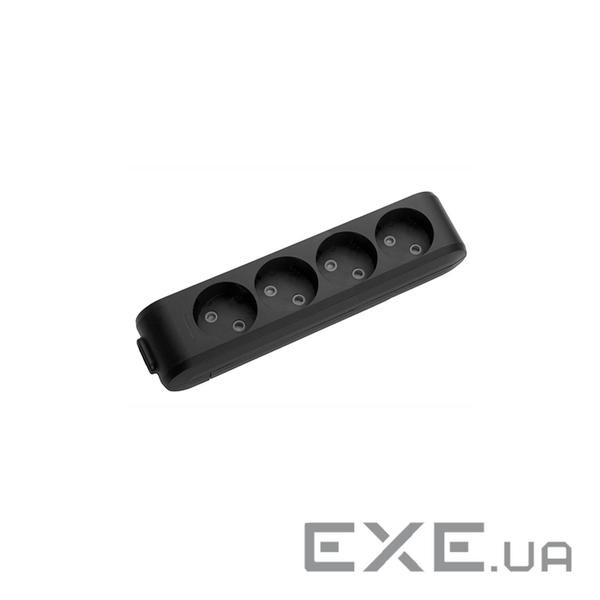 Колодка для подовжувача Panasonic X-tendia 4 гнізда black (WLTB02402BL-UA)